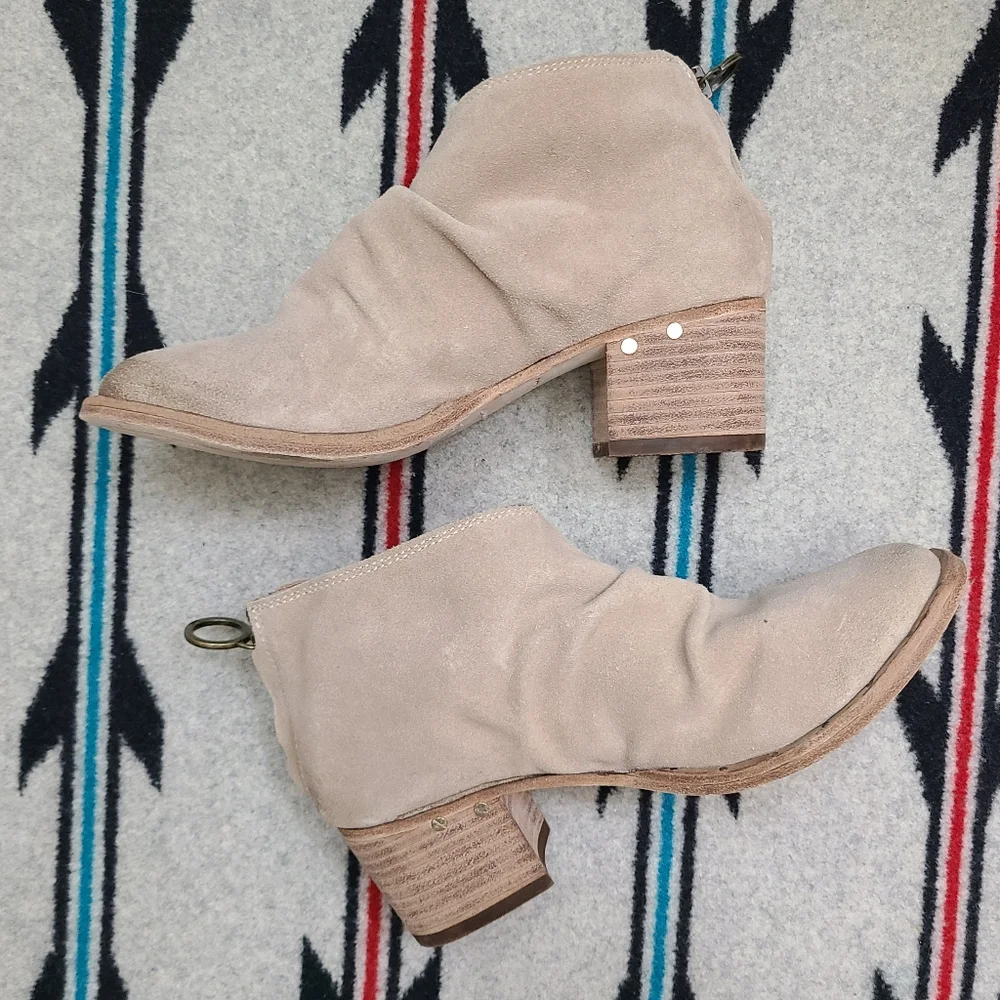 Beek Eaglet Suede Booties in Stone Size 6_6